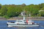 Das Patrouillenboot MHV 908 Brigaden Flagge:Dänemark Länge:25.0m Breite:6.0m beim 826 Hamburger Hafengeburtstag am 10.05.15