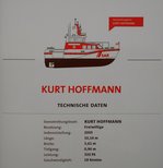 Typenblatt Seenotrettungsboot  Kurt Hoffmann  - Aufnahme vom 30.11.2016 - Aushang auf Insel Rügen, Hafen von Glowe