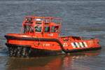 Festmacher BOXER (ENI 05111280) ; Eigner/Betreiber: HLM (Oestmann Altona); Datum: 18.03.2026; Aufnahmeort: Elbe/Hafen Hamburg, Deutschland.