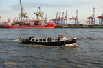 SPERBER am  7.9.2020, Hamburg, Elbe, Höhe Museumshafen Övelgönne /  Ex-Namen: UNFALLBOOT (Feuerwehr HH, 1946 bis 1968)  > UNFALLDIENST (Polizeibehörde HH, 12.9.1928 bis 1.10.1929)