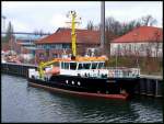 Die  Baltic  festgemacht am Dänholm bei Stralsund.  am 10.03.07