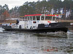 MS.Biber vom WSA Magdeburg auf dem EHK als Eisbrecher unterwegs.Foto 20.