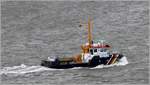 Das Aufsichts- und Arbeitsschiff BLEXEN des WSA Bremerhaven am 29.03.2020 auf dem Weg in die Außenweser. Die Blexen wurde 2011 auf der Schiffswerft Bolle in Neuderben gebaut, ist 23,90 m lang und 6,60 m breit. 