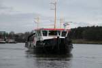 Eisbrechendes Mehrzweckschiff ELBE  vom WSA Magdeburg im Abz.Niegrip zu Abnahmefahrten.Dez.2014