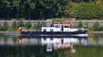 Arbeitsschiff  Inn  (05042240) vom WSA Regensburg auf Talfahrt bei Sandbach/Donau. 08.09.2014
