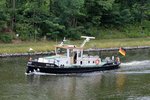 MILAN (05031750 , 15,75 x 3,82m) von der Schifffahrtspolizei Potsdam / Brandenburg am 21.07.2016 im Sacrow-Paretzer-Kanal (UHW) an der Nedlitzer Südbrücke auf Bergfahrt.