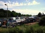 Eisbrecher in den Sommerferien an der Werft in Genthin S/A.