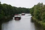 Eisbrecher auf dem Weg von Lauenburg nach Hohensaaten.Die beiden Schiffe vom WSA Eberswalde sind EB.Schwedt u.EB.Kietz im EHK.Foto 07.2011