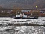 EB.von Pechmann vom WSA Aschaffenburg auf dem Main in Wertheim zu Berg.Foto 29.01.2017