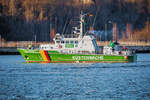 Zollboot Rügen im Sassnitzer Hafen.