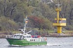 Zollboot AMRUM am 20.10.2020 auf der Trave in Höhe Skandinavienkai Lübeck-Travemünde