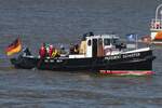 Ehemaliges Zollschiff PR�SIDENT SCHAEFER (MMSI 211383980); Eigner/Betreiber: Museumshafen Oevelg�nne; Datum: 08.05.2026; Aufnahmeort: Elbe/Hafen Hamburg, Deutschland. Das Bild entstand anl�sslich der Einlaufparade zum 837. Hafengeburtstag. (weitere internat. Suchbegriffe: PRAESIDENT SCHAEFER Oevelgoenne ).