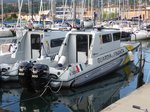 Boot V.3003 der  Guardia di finanza  liegt mit einem Schwesterboot im Hafen von Salo, 17.09.2016