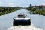 TMS  HEIDI REICH  (04813860 , 84,97 x 9,60m) , am 13.09.2023 im  ELBE-HAVEL-KANAL  Höhe Parey zu Tal Richtung Schleuse Zerben. Das TMS kam aus Berlin.