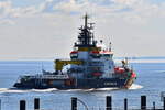 NEUWERK , Küstenwache , IMO 9143984 , 78.91 x 18 m , Baujahr 1998 , 13 TEU ,  Cuxhaven - Alte Liebe , 06.04.2025 ,