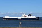 SELANDIA SEAWAYS , Ro-Ro Cargo Schiff , IMO 9157284 , 197 x 26 m , Baujahr 1998 ,  Cuxhaven - Alte Liebe , 07.04.2025 , 
