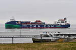 CMA CGM Tivoli , Containerschiff , IMO 9961312 , Baujahr 2024 , 205 x 32 m , 2126 TEU ,  Cuxhaven - Alte Liebe , 10.04.2025 ,