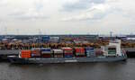 Das 171m lange Containerschiff JUDITH am 24.05.25 in Bremerhaven
