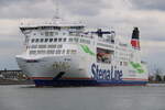 StenaLine Fähre Skane auf dem Seeweg von Rostock nach Trelleborg beim Auslaufen am 28.06.2025 in Warnemünde