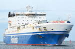 Die FINNTRADER IMO-Nummer:9017769 Flagge:Schweden Länge:183.0m Breite:30.0m Baujahr:1995 Bauwerft:Stocznia Gdansk Shipbuilding,Danzig Polen aufgenommen am 15.07.25 beim einlaufen nach Travemünde.