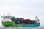 Die ECO LEVANT IMO-Nummer:9985954 Flagge:Frankreich Länge:148.0m Breite:27.0m Baujahr:2024 Bauwerft:Jiangsu Yangzi Xinfu Shipbuilding,Jiangsu China aufgenommen am 17.07.25 vor der Alten Liebe Cuxhaven.
