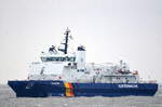Die HELGOLAND IMO-Nummer:9500364 Flagge:Deutschland Länge:49.0m Breite:19.0m Baujahr:2009 Bauwerft:Emder Werft und Dockbetriebe,Emden vor Cuxhaven aufgenommen am 17.07.25