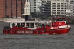 Hafenbarkasse EUROPA; Eigner/Betreiber: Maritime Circle Line (MCL); Aufnahmeort: Elbe/Hafen Hamburg, Deutschland; Datum: 11.07.2025; Info: 04813300, aufgenommen vor dem Anleger der Elbphilharmonie