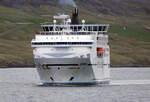 as 165m lange Fährschiff NORRÖNA am 28.05.25 in Seydisfjördur.