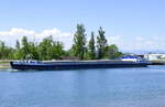 GMS Hera, rheinaufwärts nach der Schleuse Vogelgrün/Elsaß, Mai 2025