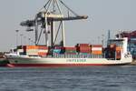 Frachtschiff BIANCA RAMBOW; Eigner/Betreiber: Unifeeder; Aufnahmeort: Elbe/Hafen Hamburg, Deutschland; Datum: 05.05.2011; Info: (IMO 9297591) , Baujahr 2004 , 134.44 x 22.5 m , 868 TEU .