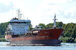 Die EMEK-S IMO-Nummer:9433561 Flagge:Malta Länge:119.0m Breite:16.0m Baujahr:2008 am 23.08.25 an der Weiche Fischerhütte im Nord-Ostsee-Kanal aufgenommen.
