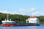 Diew HYDRA IMO-Nummer:9356488 Flagge:Niederlande Länge:88.0m Breite:12.0m Baujahr:2007 bei Fischerhütte im Nord-Ostsee-Kanal am 23.08.25
