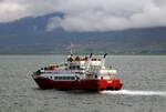 Das 27m lange Walsichtungsboot HOLMASOL am 29.05.25 in Akureyri.