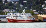 Das 43m lange Fangschiff THORSNES SH109 am 29.05.25 vor Akureyri.