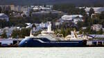 Das 68m lange Fangschiff KALDABAKUR EA1 am 29.05.25 vor Akureyri.