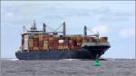 Die 2008 gebaute CSAV TOTORAL (IMO 305230000) am 14.06.2012 auf der Auenweser Richtung Bremerhaven. Sie ist 211 m lang, 32 m breit, hat eine GT von 32.269, eine DWT von 38.636 und eine Kapazitt von 2.732 TEU. Heimathafen ist St. John's (Antigua and Barbuda). Frherer Name: PENELOPE.