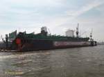  CSAV SUAPE  (IMO 9437048) am 18.7.2014, Hamburg, Elbe, bei Blohm+Voss im Schwimmdock / 
Containerschiff / BRZ 52.726 / Lüa 294,1 m, B 32,2 m, Tg 13,5 m /  1 Diesel, 40.040 kW, 54.455 PS, 24,6 kn / TEU 5303, davon 1200 Reefer / 2009 bei Zhejiang Ouhua Shipbuilding Co, China /
