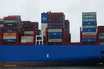 COSCO SHIPPING SAGITTARIUS (IMO 9783473) am 14.7.2019, Schornsteinmarke, Hamburg auslaufend auf der Unterelbe /   Containerschiff / BRZ 194.864 / Lüa 399,8 m, B 58,6 m, Tg 16 m / 1 Diesel, 67.100