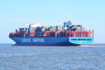 COSCO SHIPPING VIRGO  , Containerschiff , IMO 9783461 , Baujahr 2018 , 20000 TEU , 399.75 x 58.73 m , 30.05.2020 , Cuxhaven