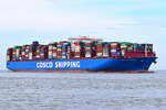 COSCO SHIPPING ARIES , Containerschiff , IMO 9783497 , 400 x 58.76 m , Baujahr 2018 , 19273  TEU , Cuxhaven , 21.04.2022