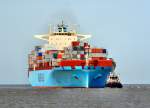  Maersk Stockholm  am 23.08.09 um 14.04 Uhr vor Bremerhaven