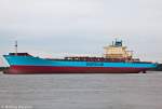 Die Lars Maersk auf der Elbe bei Grnendeich am 30.09.09.