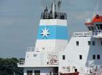 (8.7.10) Schornsteinmarke der dnischen MAERSK Reederei. 