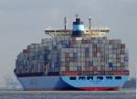  Georg Maersk  Kurs Hamburg 19.03.2012  overall length (m): 367,3   overall beam (m): 42,8   maximum draught (m): 15   maximum TEU capacity: 10150   deadweight (ton): 115.700   
