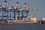 Die Maersk Arkansas liegt am 6.7.2013 in Bremerhaven am Container Kai.