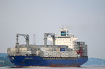 Die Maersk Nimes IMO-Nummer:9434931 Flagge:Hong Kong Länge:210.0m Breite:30.0m Baujahr:2009 Bauwerft:Hyundai Heavy Industries,Ulsan Südkorea auslaufend aus Hamburg bei Lühe am 29.05.16
