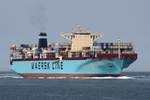 Maersk Elba Containerschiff (IMO:9458078) am 21.04.2011 einlaufen Rotterdam Europoort/Maasvlakte.