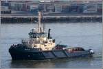Die 1991 gebaute FRIGGA (IMO 9175250) am 09.05.2008 in Gteborg. Sie ist  33,41 m lang, 10,92 m breit und hat eine GT/BRZ von 467. Ihre beiden Maschinen leisten je 1.800 kw.