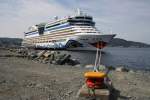 AIDAluna lag am 29.7.2014 im Hafen von Trondheim, welcher der nördlichste Hafen auf ihrer 10-tägigen Fjordnorwegentour ist.