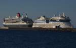 Queen Mary 2 in Arrecife / Lanzarote am 10.12.15.